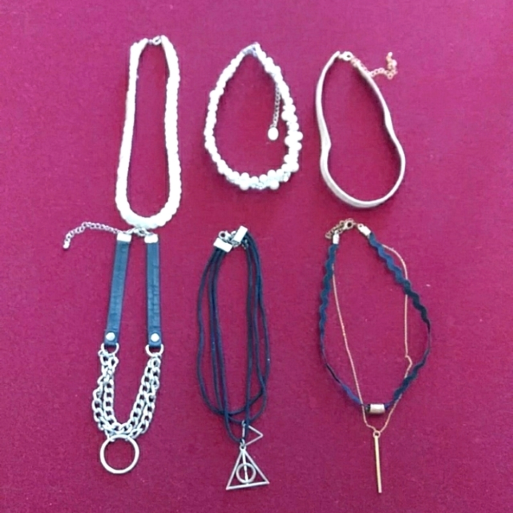 3 for $30 Lot of Six Choker Style Necklaces - Fashion Jewelry